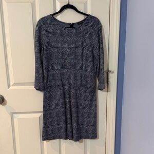41 Hawthorn Navy and White Long Sleeve Dress